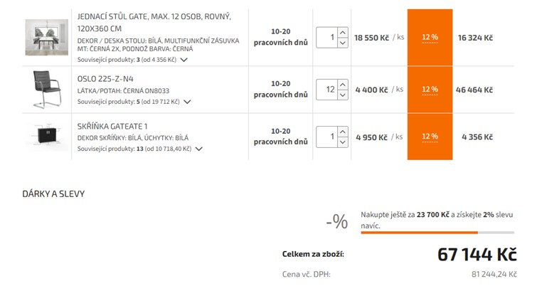 Příklad 4 objemové slevy